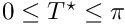 $ 0 \leq T^\star \leq \pi $