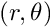 $(r,\theta)$