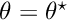 $ \theta = \theta^\star $